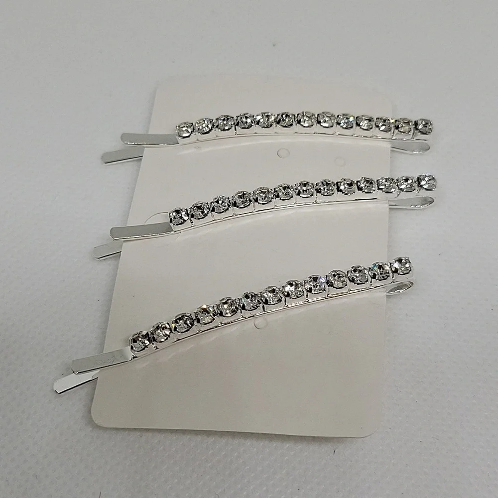 Rhinestone Silver Tone 2.5